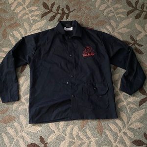 Black weld or die button up welders coat
